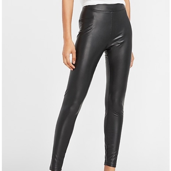 Express Pants - High Waisted Vegan Leather Leggings